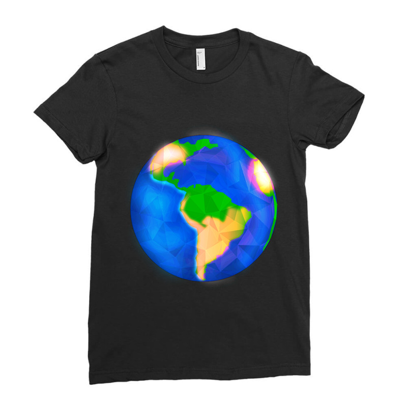 Earth Global Ladies Fitted T-Shirt by cm-arts | Artistshot