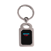 Manchester Is Red Man United Artwork Classic Silver Rectangle Keychain | Artistshot