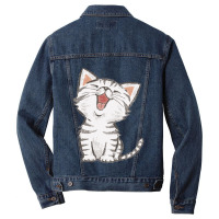 American Shorthair Happy Men Denim Jacket | Artistshot