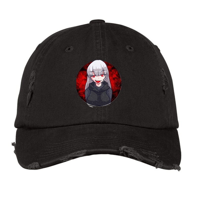 Anime Vampire Girl Halloween Vintage Cap by cm-arts | Artistshot