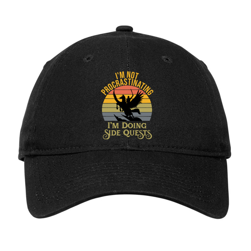 Im Not Procrastinating Im Doing Side Quests Adjustable Cap by cm-arts | Artistshot