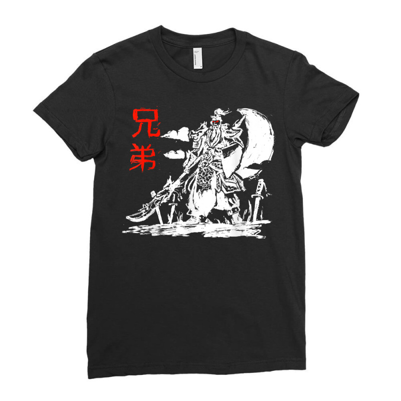 Japanese Warrior Samurai Ninja Art Kanji Design T Shirt Ladies Fitted T-Shirt by cm-arts | Artistshot