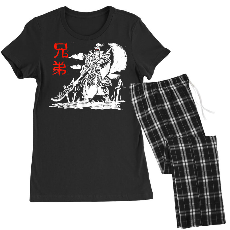 Japanese Warrior Samurai Ninja Art Kanji Design T Shirt Women's Pajamas Set by cm-arts | Artistshot