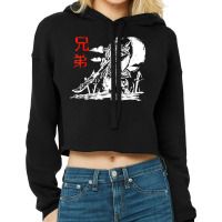 Japanese Warrior Samurai Ninja Art Kanji Design T Shirt Cropped Hoodie | Artistshot