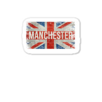 Manchester England United Kingdom British Flag Vintage Sticker | Artistshot