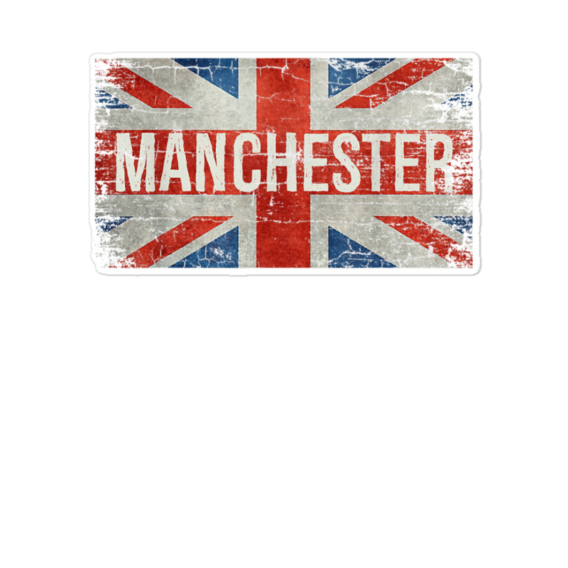 Manchester England United Kingdom British Flag Vintage Sticker | Artistshot