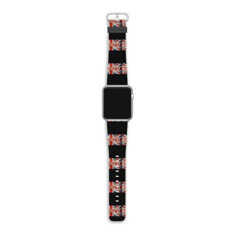 Manchester England United Kingdom British Flag Vintage Apple Watch Band | Artistshot