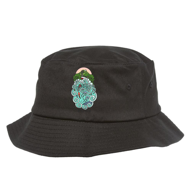 On The Cliff By The Sea Bucket Hat by cm-arts | Artistshot