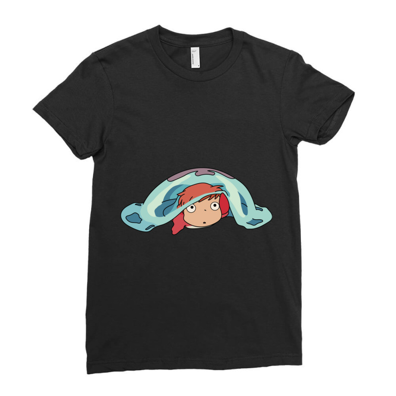 Ponyo Bubble Ladies Fitted T-Shirt by cm-arts | Artistshot