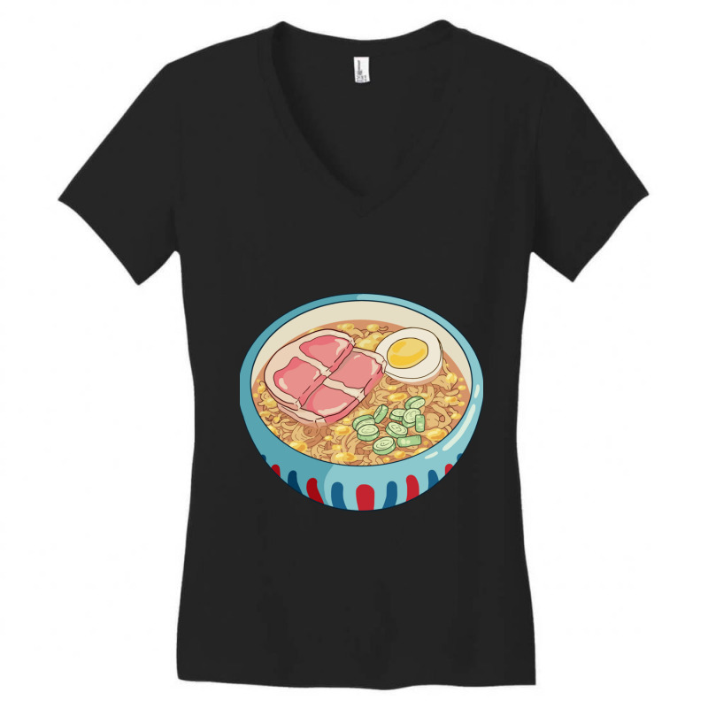 Ponyo Ramen Women's V-Neck T-Shirt by cm-arts | Artistshot