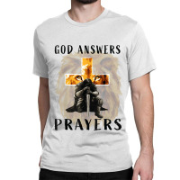 God Jesus Answers Prayers Warrior Men Christian Lion Graphic Classic T-shirt | Artistshot