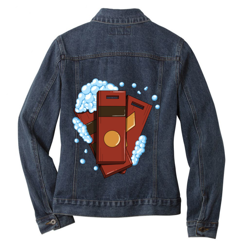 Spirited Away Bath Tokens Ladies Denim Jacket by cm-arts | Artistshot