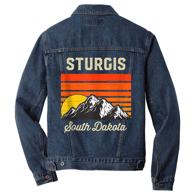 Sturgis South Dakota Retro Vintage City State Usa Tank Top Men Denim Jacket by cm-arts | Artistshot