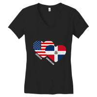 Dominican Republic Flag Shirt Half Dominican American Pride Premium T Women's V-neck T-shirt | Artistshot