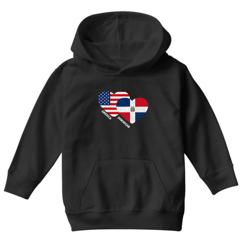 Dominican Republic Flag Shirt Half Dominican American Pride Premium T Youth Hoodie by cm-arts | Artistshot