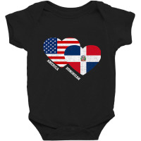 Dominican Republic Flag Shirt Half Dominican American Pride Premium T Baby Bodysuit | Artistshot