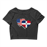 Dominican Republic Flag Shirt Half Dominican American Pride Premium T Crop Top | Artistshot