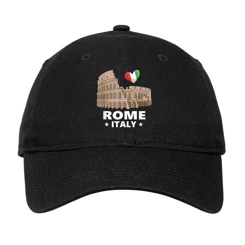 I Love Rome Italy Roman Colosseum Gift Adjustable Cap by LilyWillis | Artistshot