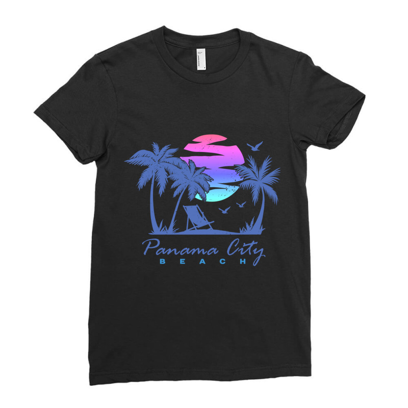 Panama City Beach Florida Vacation Trip Retro Vintage Sunset Pullover  Ladies Fitted T-Shirt by ToriLyshawnKelly | Artistshot