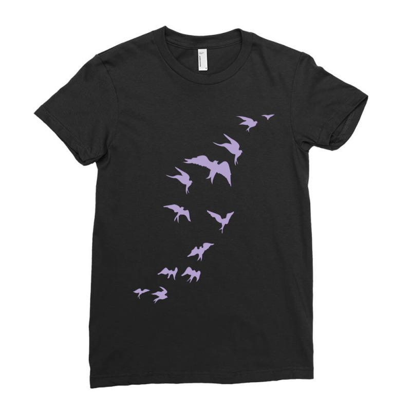 Birds Tattoo Ladies Fitted T-Shirt by cm-arts | Artistshot