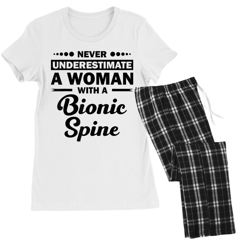 Funny Bionic Spine Surgery Recovery Gift Back Spinal Fusion Women's Pajamas Set by JaronKennedy | Artistshot