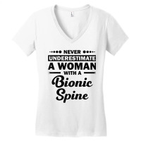 Funny Bionic Spine Surgery Recovery Gift Back Spinal Fusion Women's V-neck T-shirt | Artistshot