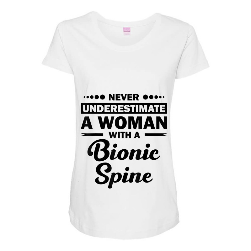 Funny Bionic Spine Surgery Recovery Gift Back Spinal Fusion Maternity Scoop Neck T-shirt by JaronKennedy | Artistshot