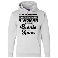 Funny Bionic Spine Surgery Recovery Gift Back Spinal Fusion Champion Hoodie | Artistshot