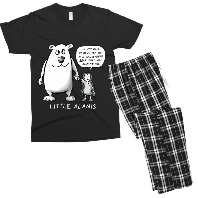 Little Alanis And Her Cross-eyed Bear ( On Darker Colors) Men's T-shirt Pajama Set by cm-arts | Artistshot