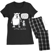 Little Alanis And Her Cross-eyed Bear ( On Darker Colors) Women's Pajamas Set | Artistshot