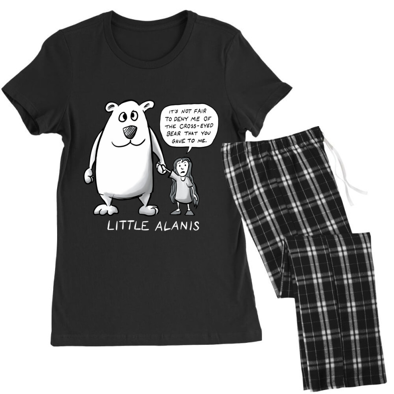 Little Alanis And Her Cross-eyed Bear ( On Darker Colors) Women's Pajamas Set by cm-arts | Artistshot