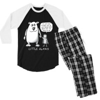 Little Alanis And Her Cross-eyed Bear ( On Darker Colors) Men's 3/4 Sleeve Pajama Set | Artistshot