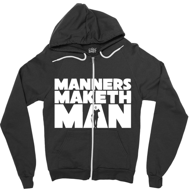 Manners Maketh Man Zipper Hoodie by cm-arts | Artistshot