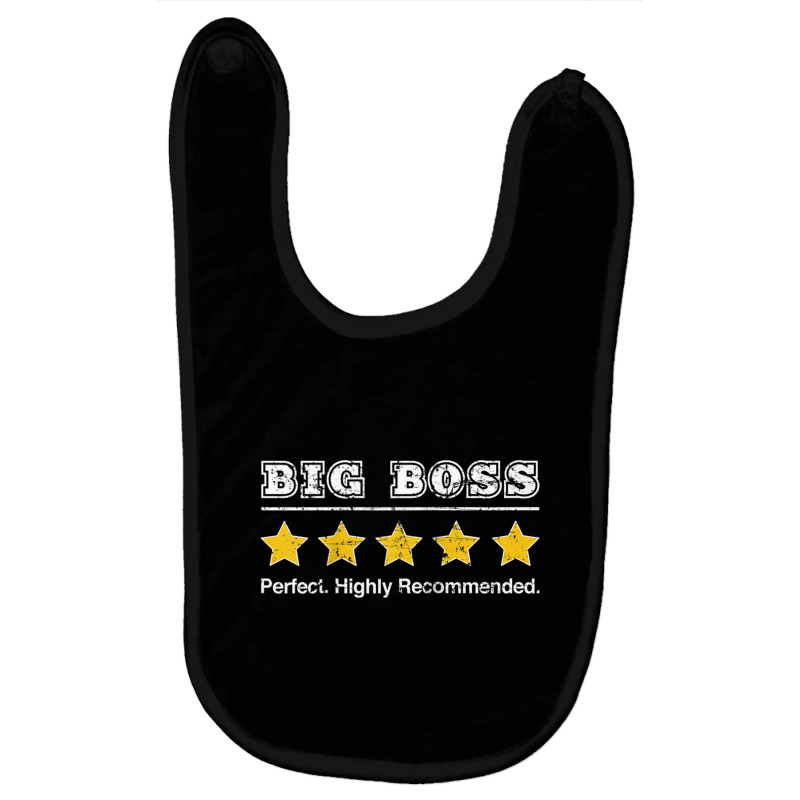 Mens Big Boss 5 Star Review. Perfect Funny Gift For Dad Big Boss Ragla Baby Bibs | Artistshot