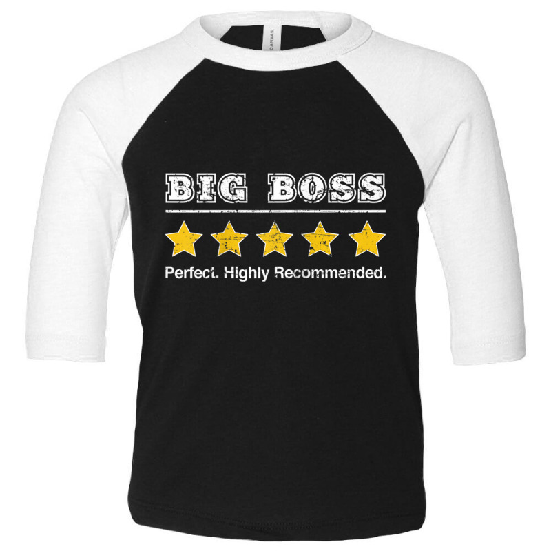 Mens Big Boss 5 Star Review. Perfect Funny Gift For Dad Big Boss Ragla Toddler 3/4 Sleeve Tee | Artistshot