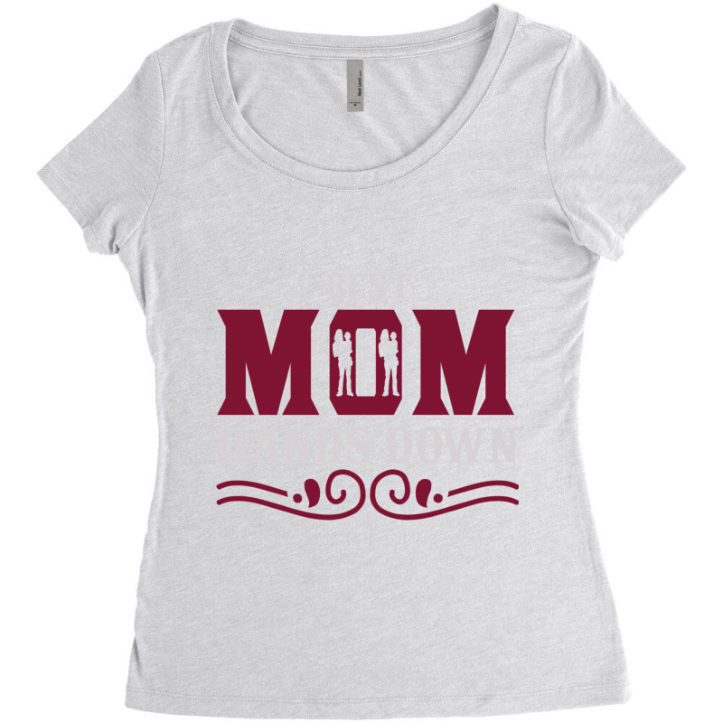 Best Mom Hands Down Women's Triblend Scoop T-shirt by MOSESWOODS | Artistshot