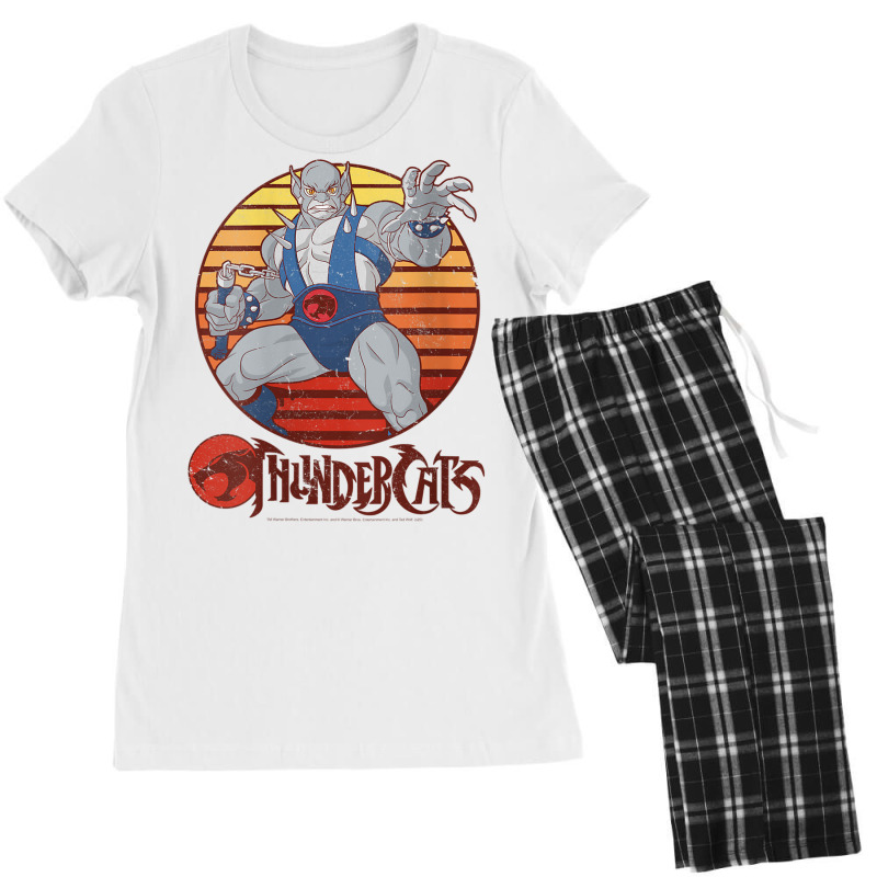 Womens Thundercats Panthro Retro Sunset V Neck T Shirt Women's Pajamas Set by cm-arts | Artistshot