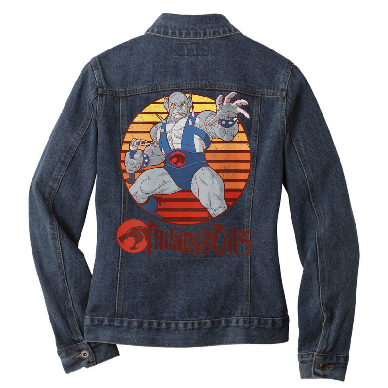 Womens Thundercats Panthro Retro Sunset V Neck T Shirt Ladies Denim Jacket by cm-arts | Artistshot