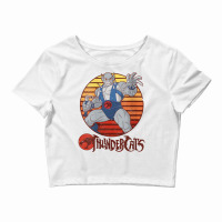 Womens Thundercats Panthro Retro Sunset V Neck T Shirt Crop Top | Artistshot