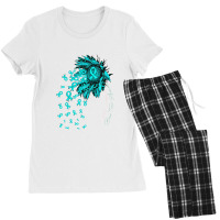 Bone Tumo Survivor   Bone Tumo Awareness Sunflower Nobody Fig Women's Pajamas Set | Artistshot