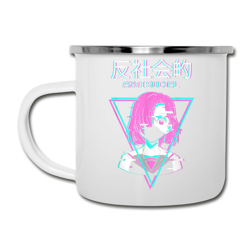 Antisocial Vaporwave Anime Girl Japanese Indie Alt Aesthetic Camper Cup | Artistshot