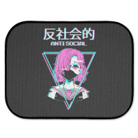 Antisocial Vaporwave Anime Girl Japanese Indie Alt Aesthetic Rear Car Mat | Artistshot