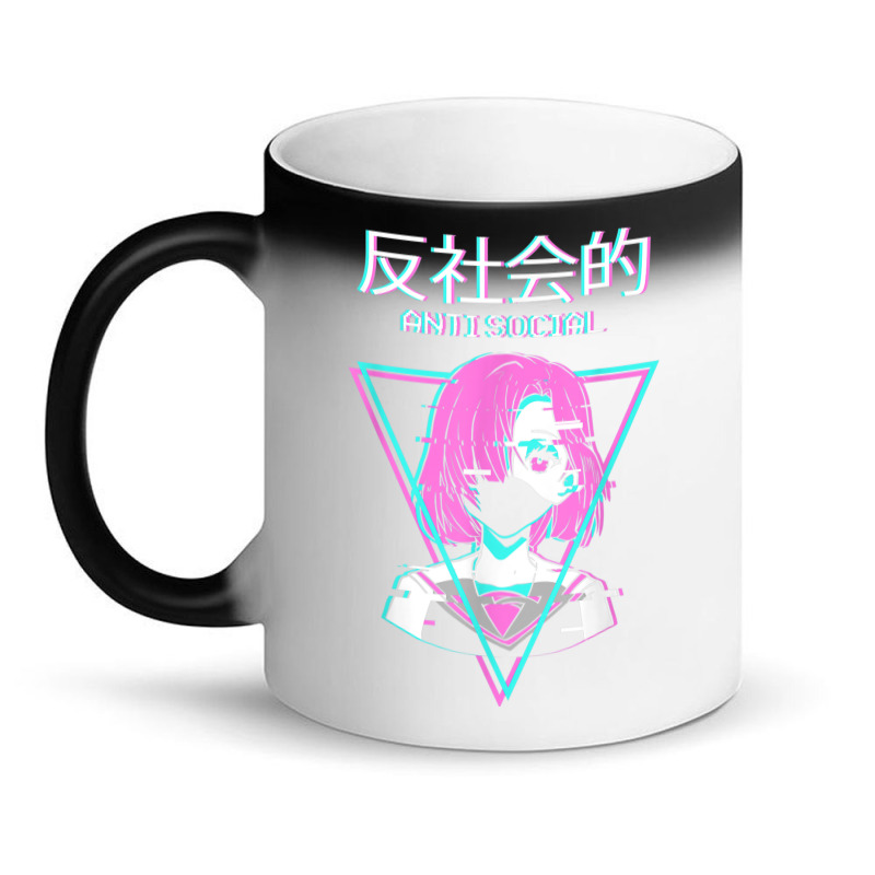 Antisocial Vaporwave Anime Girl Japanese Indie Alt Aesthetic Magic Mug | Artistshot