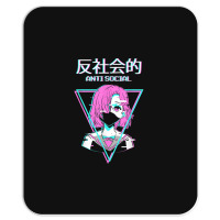 Antisocial Vaporwave Anime Girl Japanese Indie Alt Aesthetic Mousepad | Artistshot