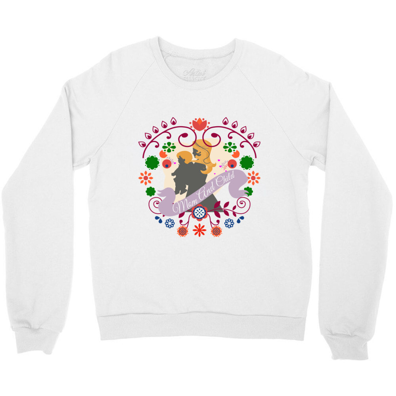 Mom And Child  T Shirts Fitted Crewneck Sweatshirt by MOSESWOODS | Artistshot