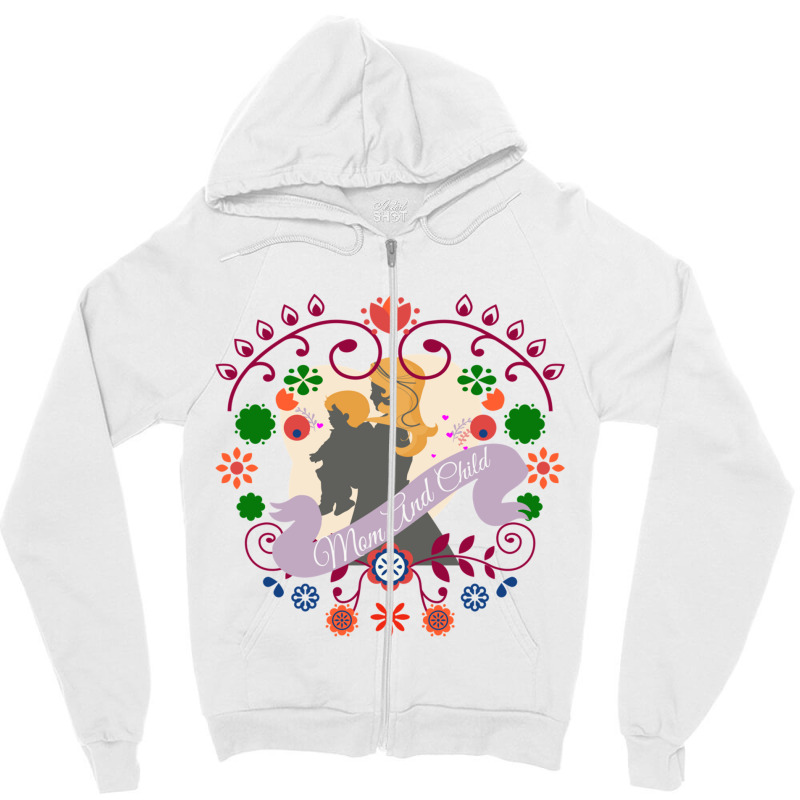 Mom And Child  T Shirts Fitted Zipper Hoodie by MOSESWOODS | Artistshot