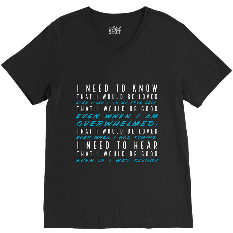 That I Would Be Good V-Neck Tee by cm-arts | Artistshot