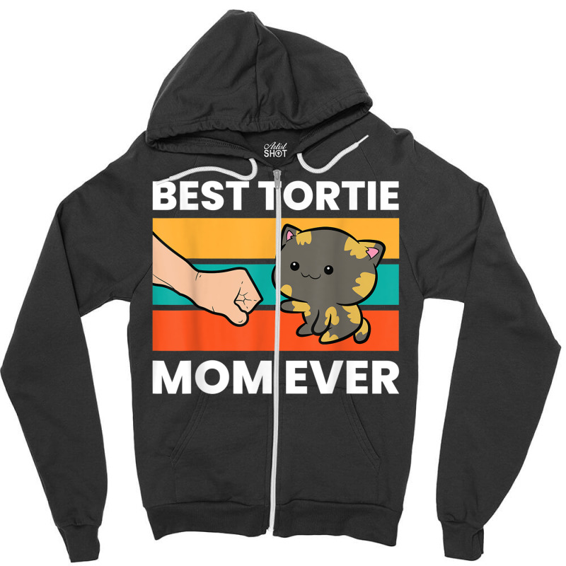 Tortoiseshell Cat Mom Best Tortie Mom Ever Zipper Hoodie by DevynGiorgio | Artistshot