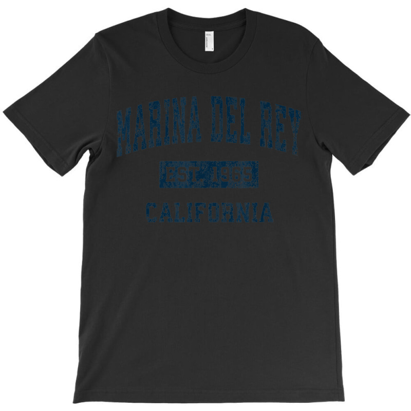 Marina Del Rey California Ca Vintage Sports Design Navy T-Shirt by TiffaneyAitchison | Artistshot