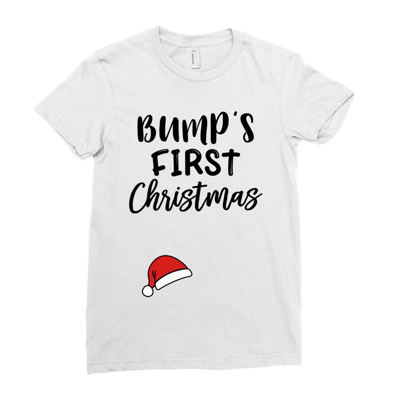 Bump's First Christmas Ladies Fitted T-Shirt by honeysuckle | Artistshot